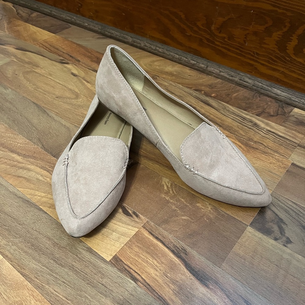 Time and Tru Light Pink Feather Flats